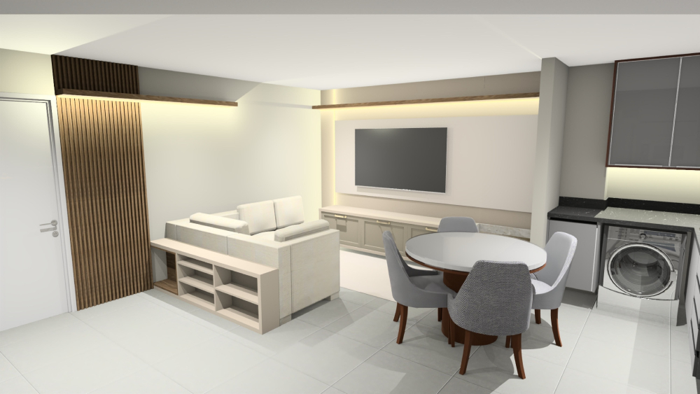 Apartamento mobiliado próximo a Unimed, Três Vendas, Pelotas/RS